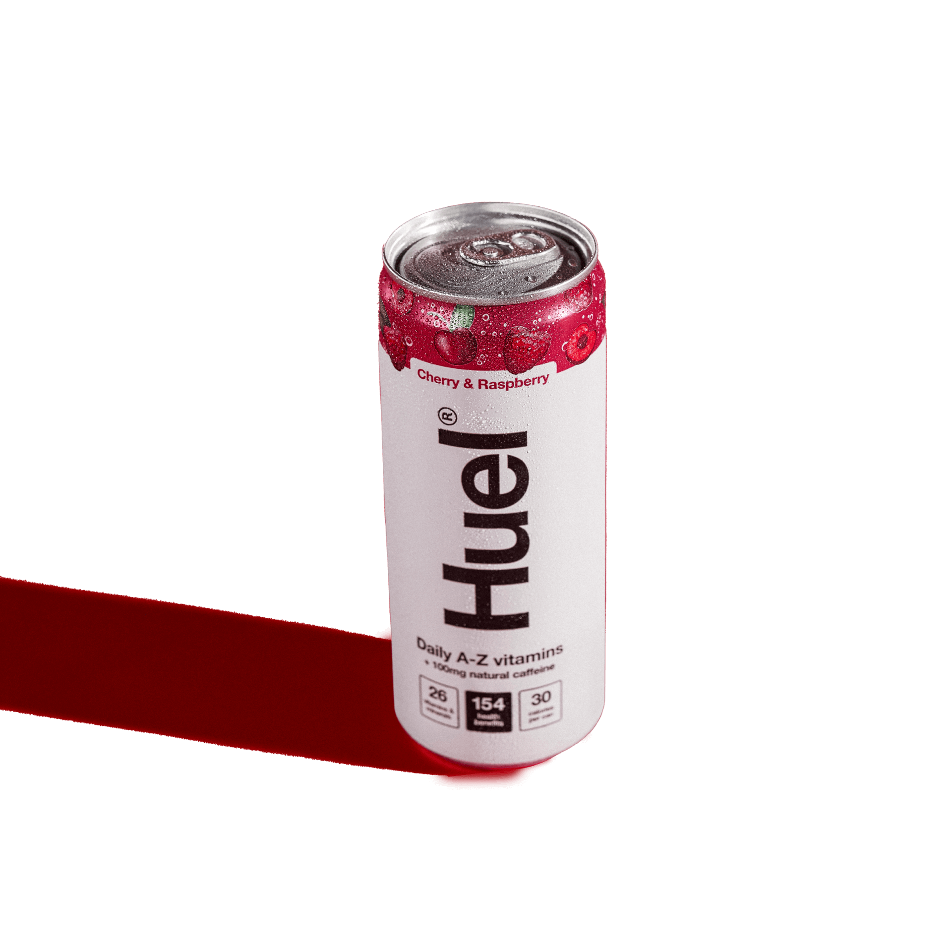 A can of Huel Daily Daily A-Z Vitamins on a pink background