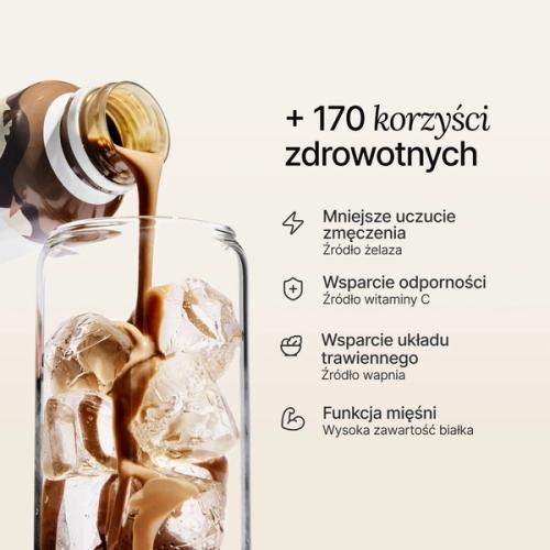 Huel protein drink pouring out of a Ready-to-drink bottle