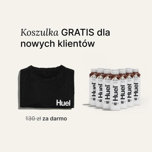 An image of the contents of the Huel Ready-to-drink Welcome Pack including a black Huel t-shirt