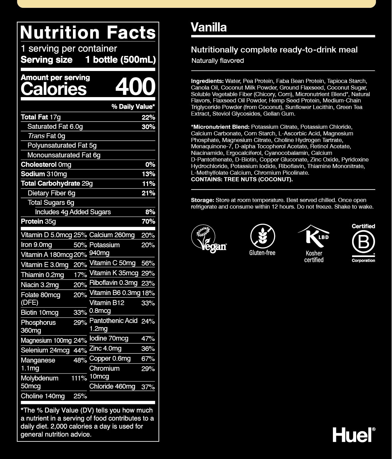 BOP Black Edition Ready-to-drink Vanilla