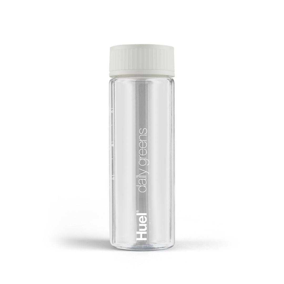 An image of a clear Daily Greens bottle