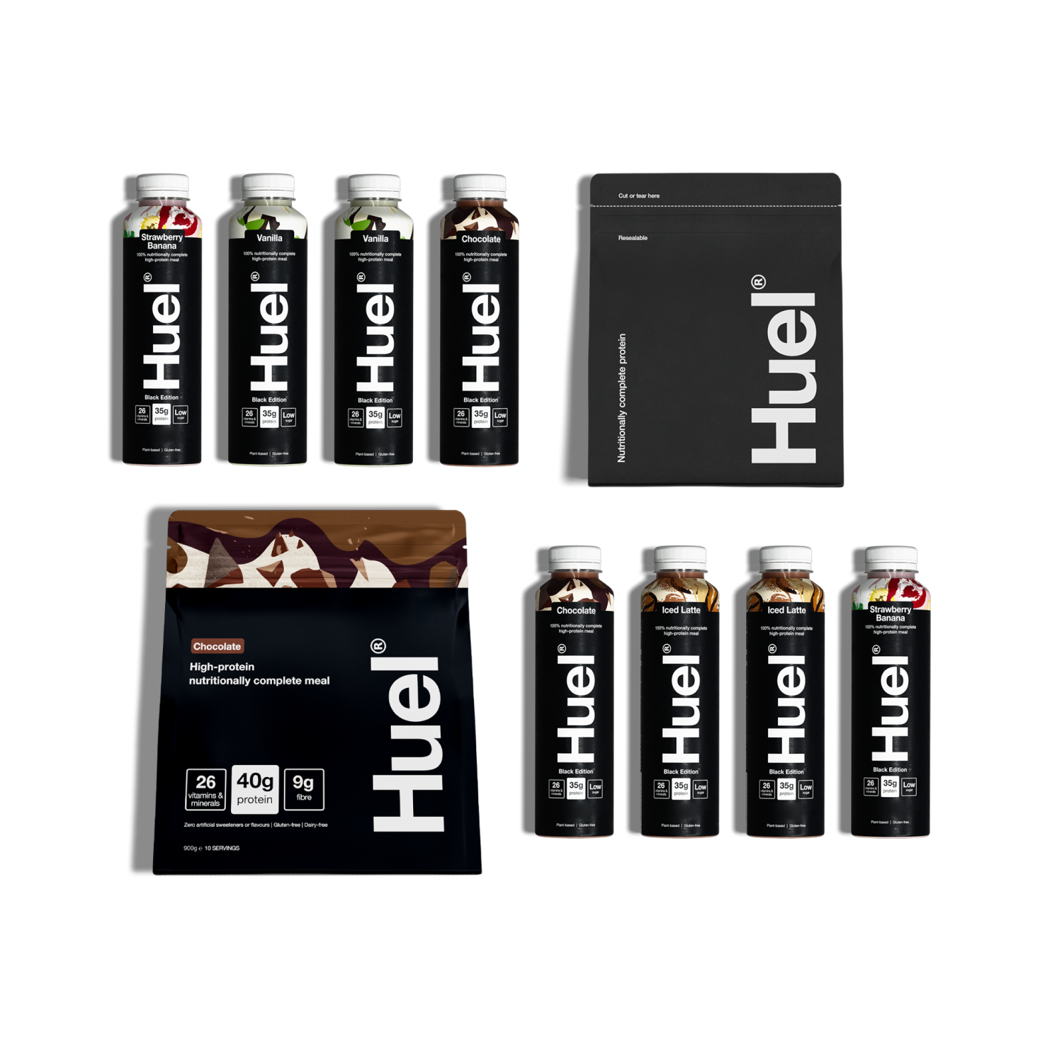 Group shot of High Protein Bundle products