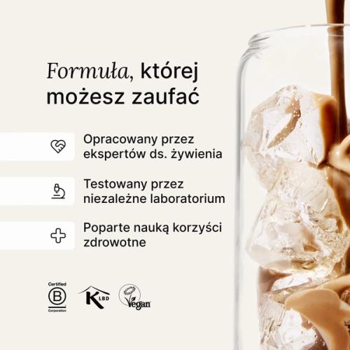 An image of Huel RTD being poured into a glass 