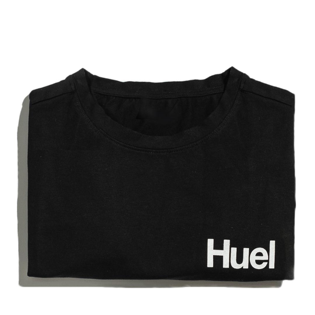 Black Huel t-shirt, folded