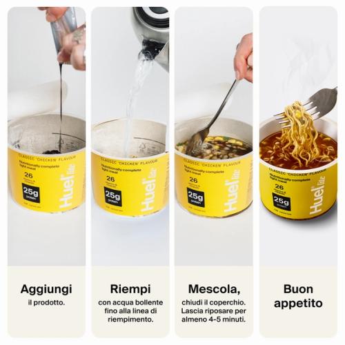 Una guida passo passo per preparare il Ramen Huel Lite