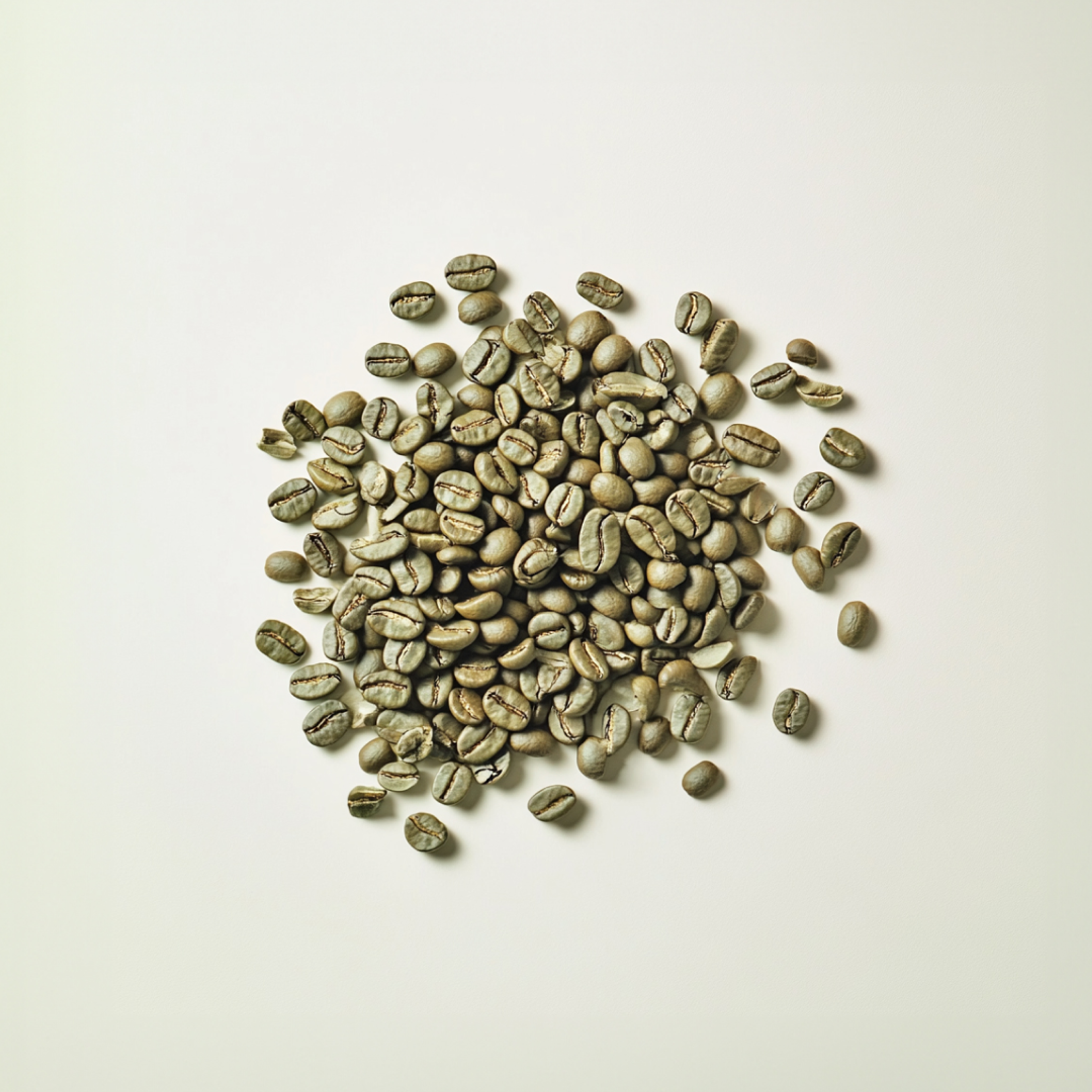 Grüne Bio-Kaffeebohne