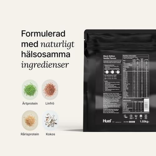 BE Powder baksida med ingredienser