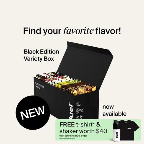 Find your favorite flavor! Black Edition Variety Box now available