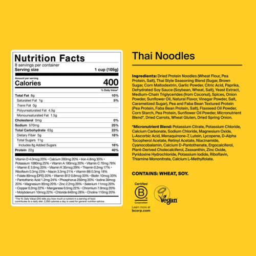 Nutritional information 