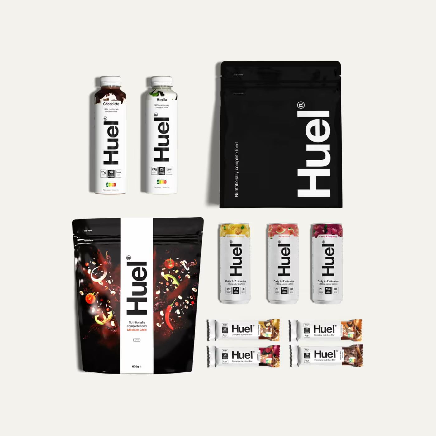 Variety of Huel products