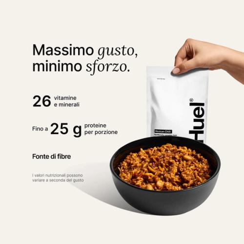 Bowl of Hot & Savoury with Complete Nutrition callouts
