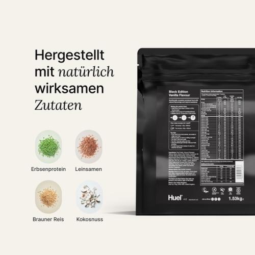 Black Edition Pulver Packungsrückseite mit Zutaten
