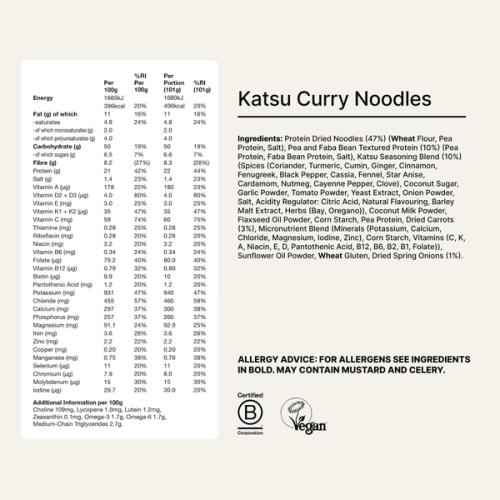 Close up view of Hot & Savoury pot's label with the wording accompanied by 7 flavour icons