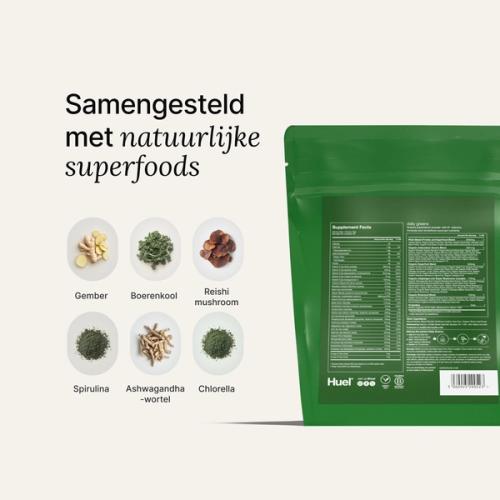 Ingredients and the Greens back of pack