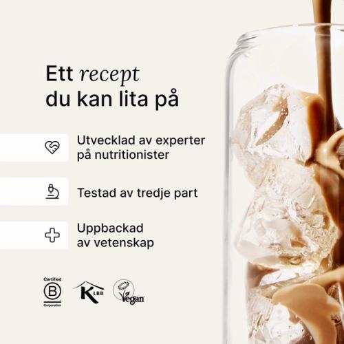 En bild av Huel RTD som hälls upp i ett glas 