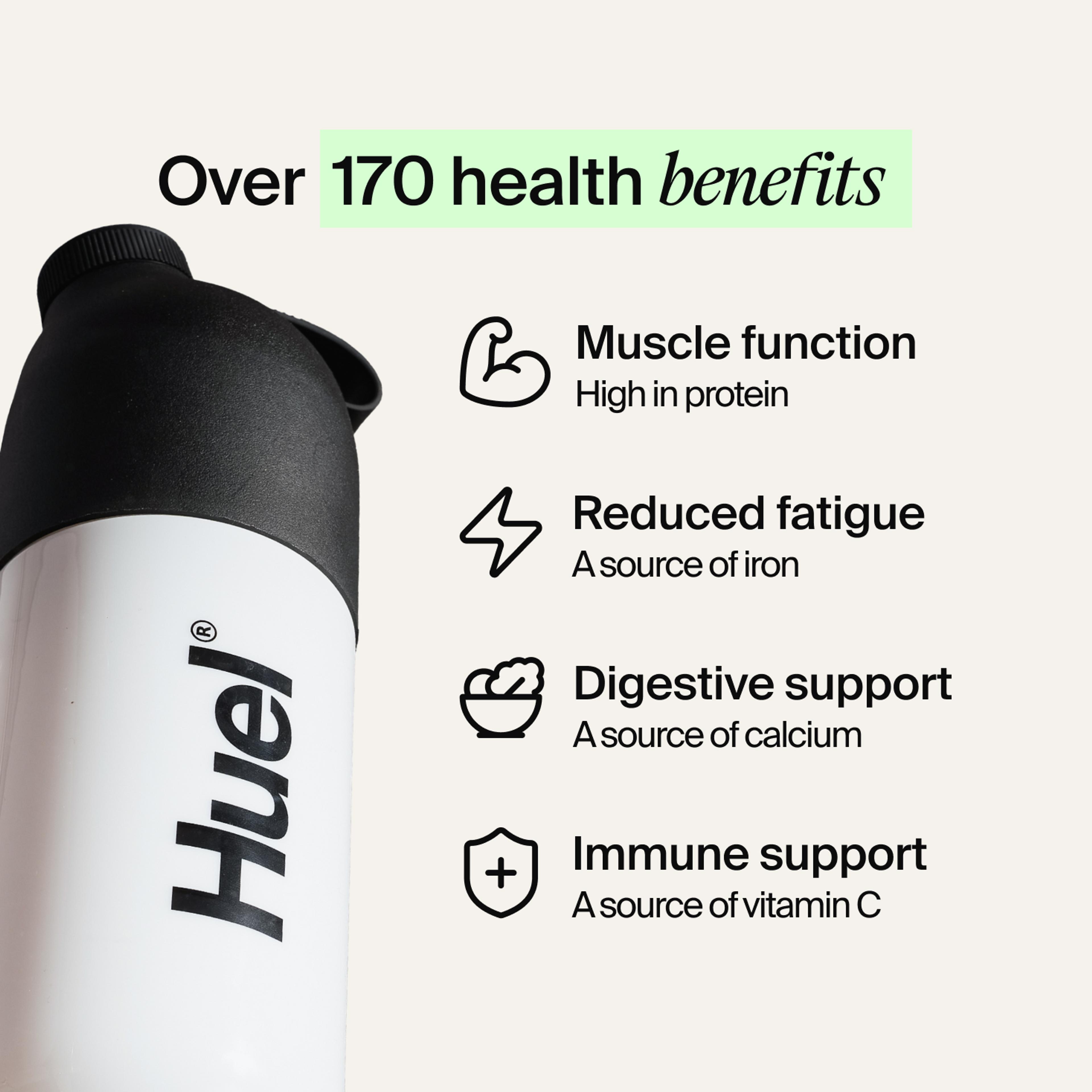 Over 170 health benefits: muscle function (high protein), reduced fatigue (source of iron), digestive support (source of calcium) and immune support (source of vitamin c