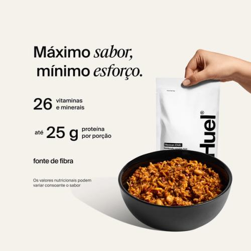 Tigela Hot & Savoury com indicação de nutrição completa