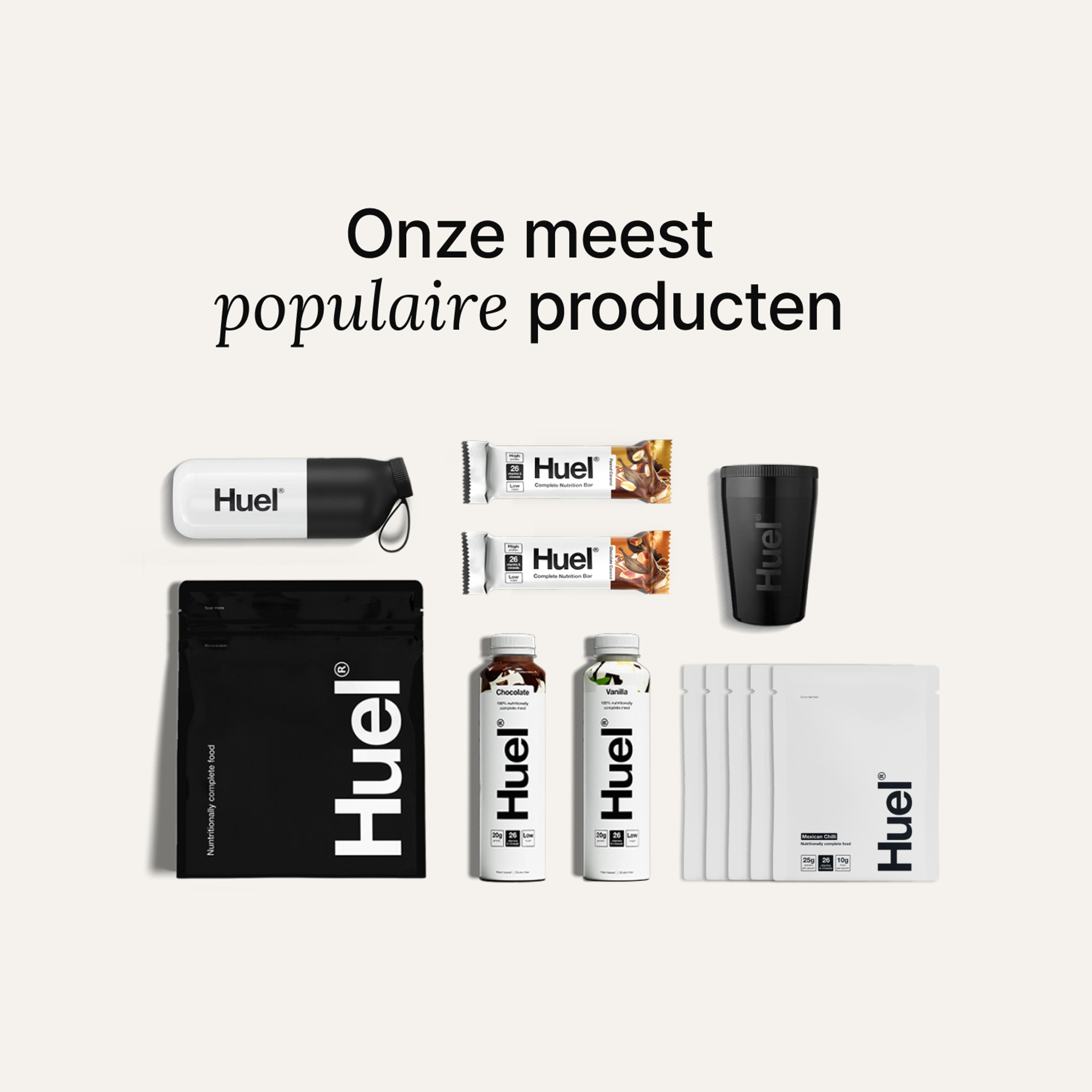 Huel-producten in de Bestsellerbundel