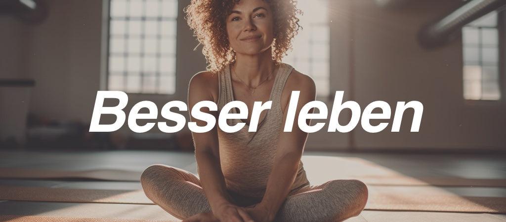 A person sat on a yoga matt