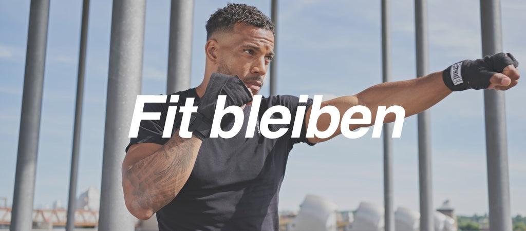 A person boxing in the street