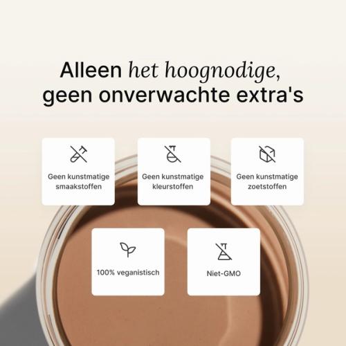 Een top-down foto van een vanille Ready-to-drink met ijs