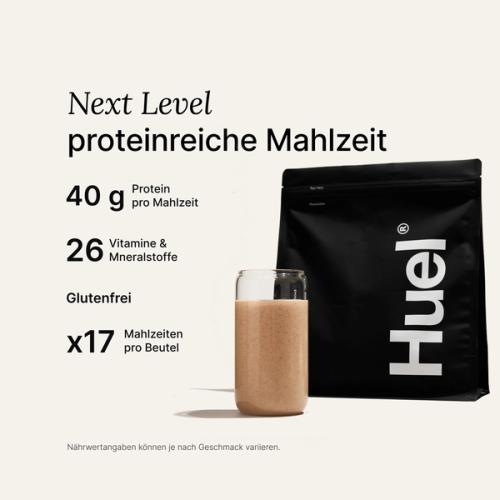 A bag of Huel Black Edition meal powder 