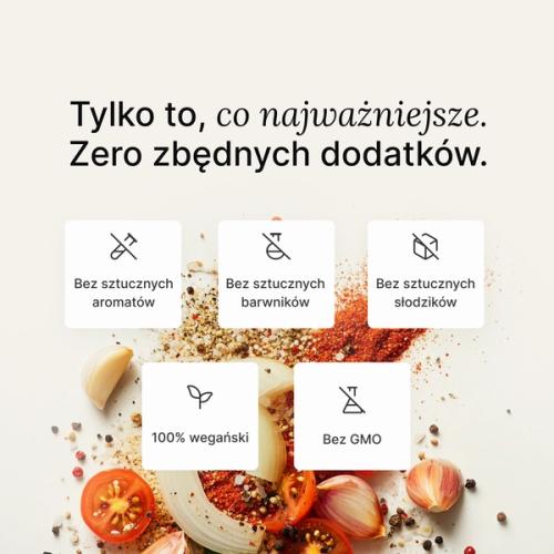 Dried vegetables and herbs blend on a neutral colour background