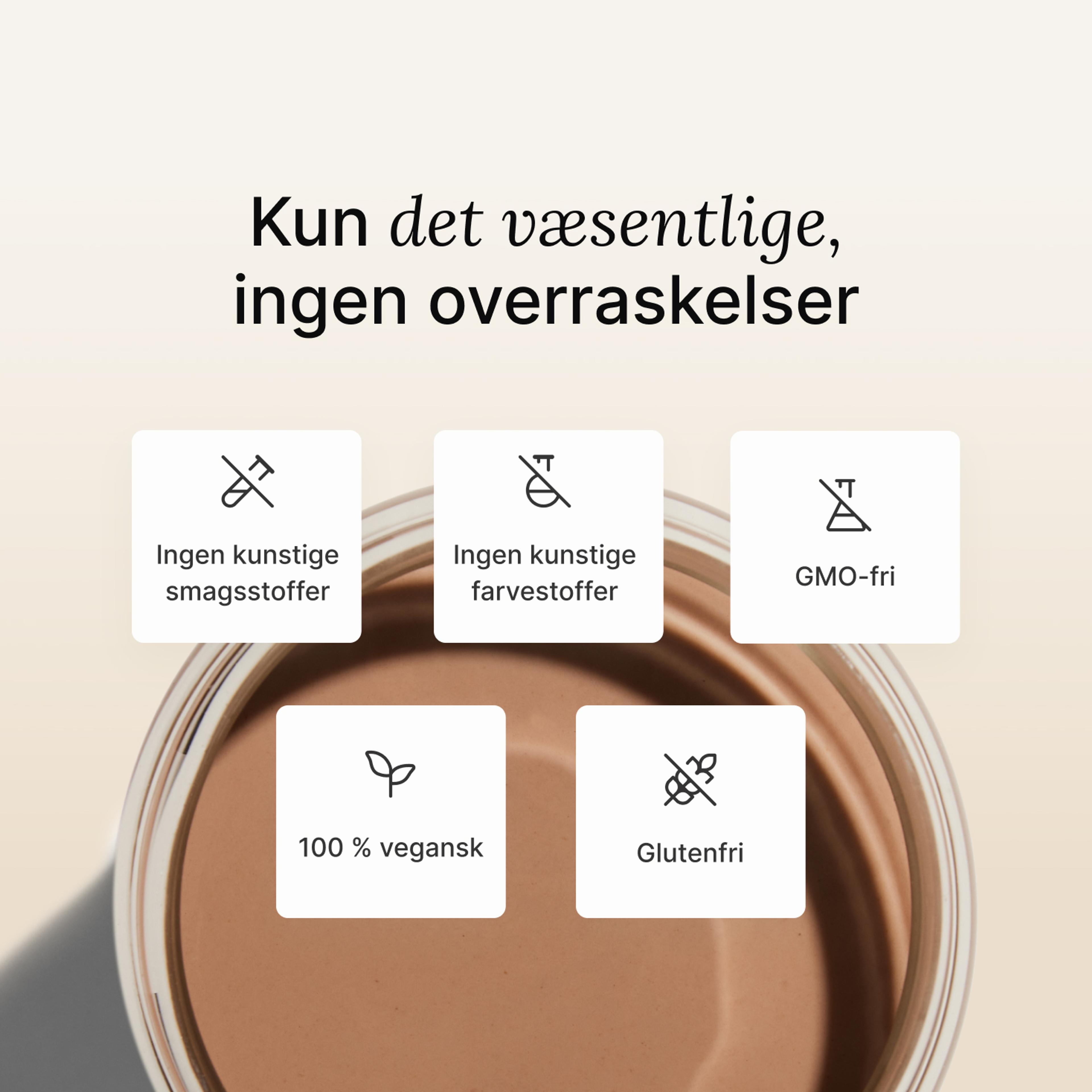 Et billede set oppefra af en vanilje-Ready-to-drink med is