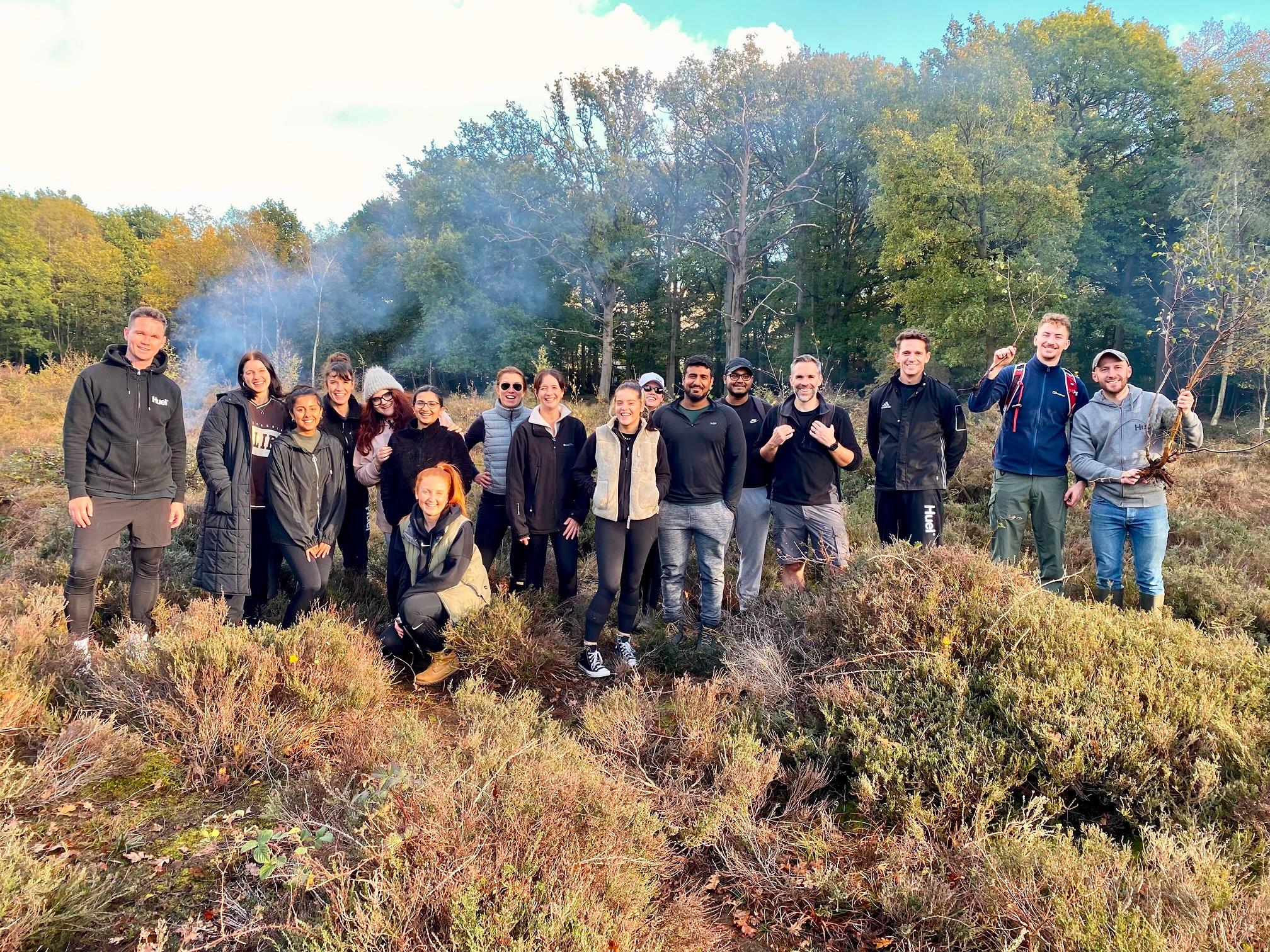 Huel employees volunteering on a company-sponsored volunteering day