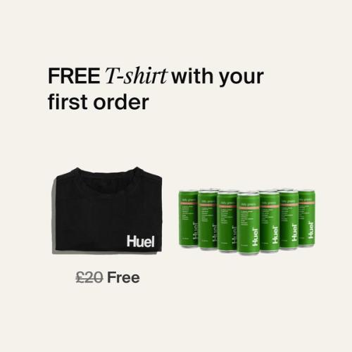 T-shirt and daily greens cans stating the free t-shirt availability