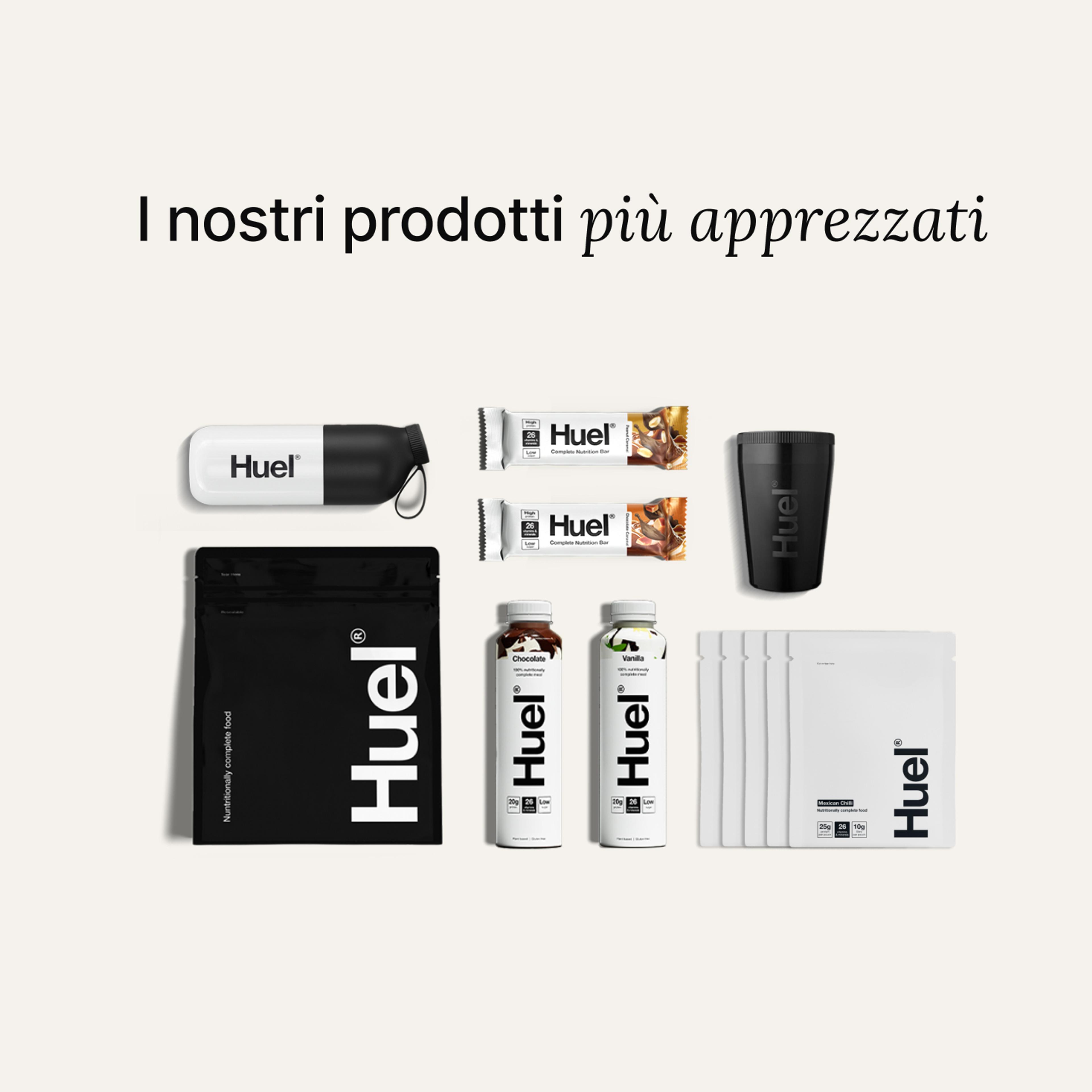 Prodotti Huel nel pacchetto Bestseller
