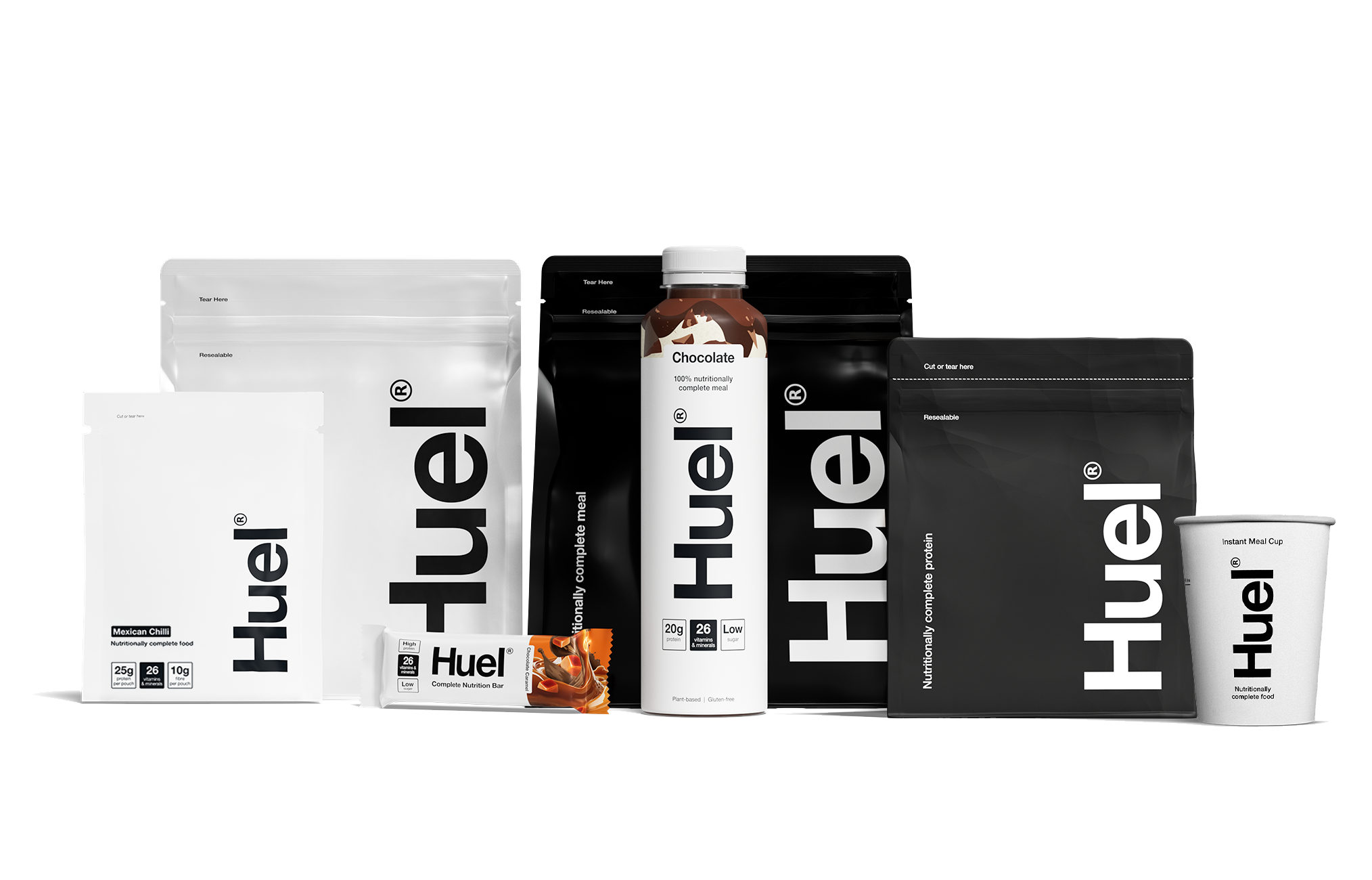 A range of Huel products