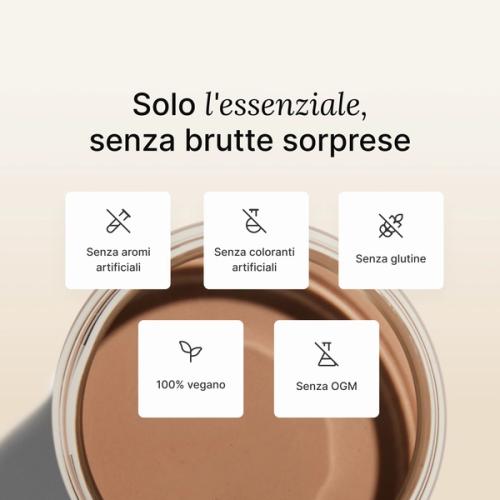 Un’immagine dall’alto di un Ready-to-drink alla vaniglia con ghiaccio