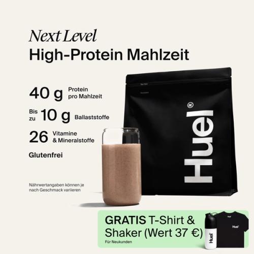 Beutel Black Edition Pulver mit „Ausgewogene Mahlzeit“-Callouts