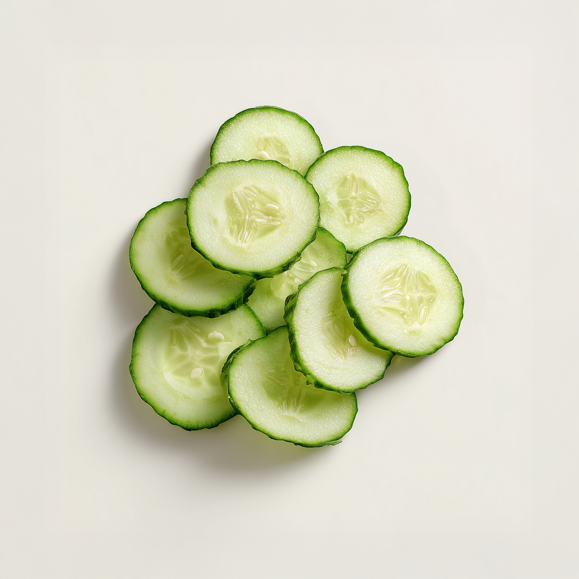 An overhead shot of cucumber