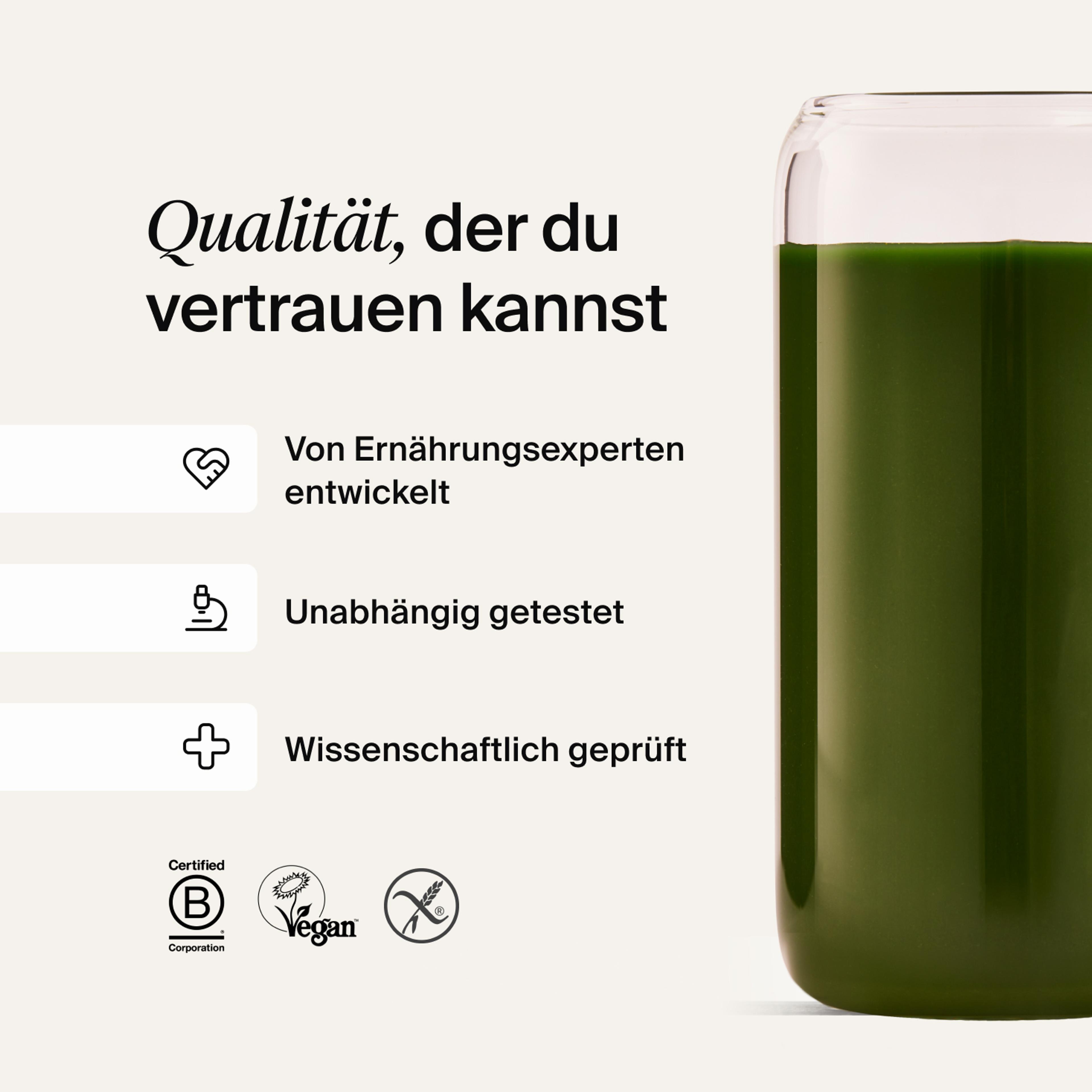 A formula you can trust- Developed by expert nutritionists, rigorously tested, backed by science 