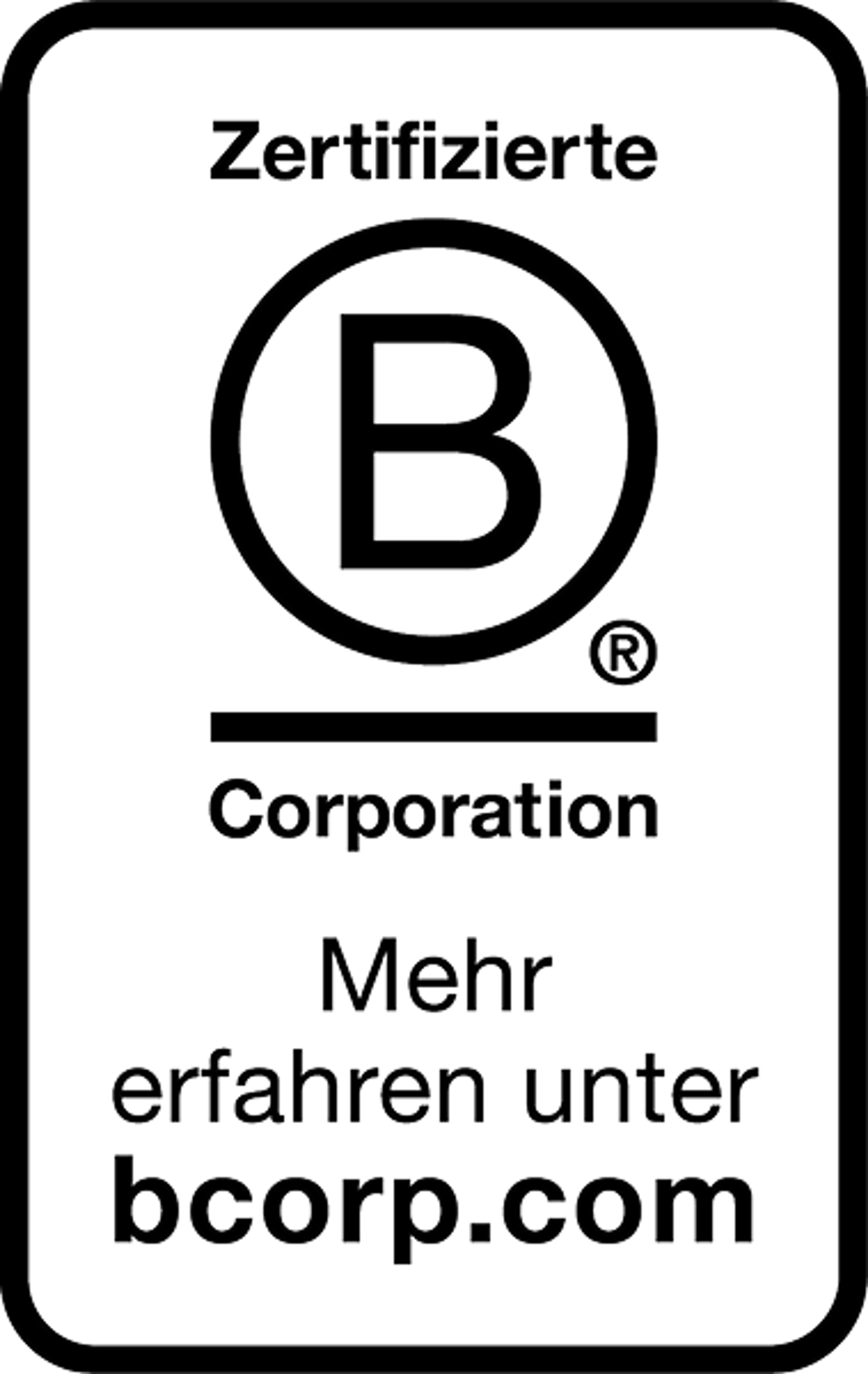 Logo der B Corp-Zertifizierung
