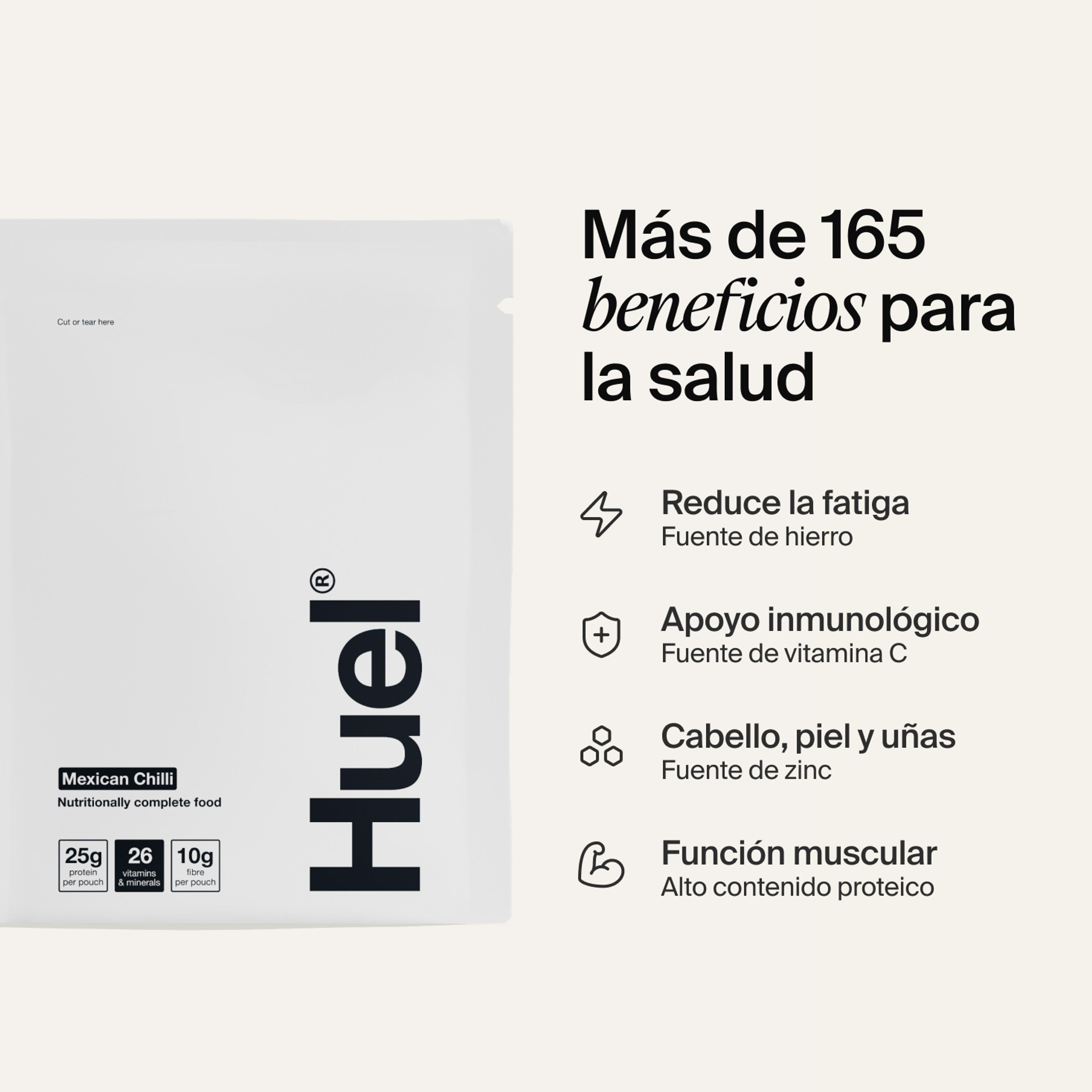 A sachet of Huel Hot & Savoury on a neutral colour background
