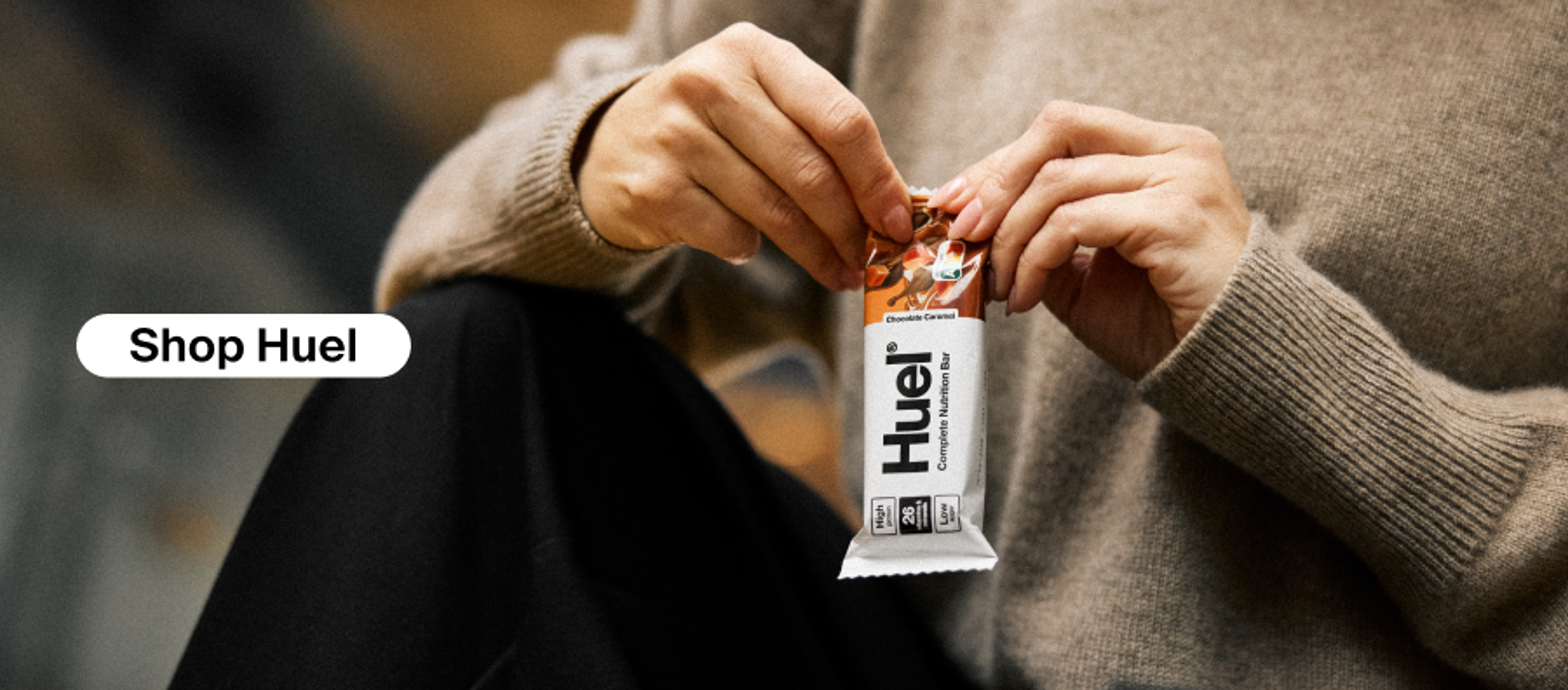 Shop Huel nutrition bars button