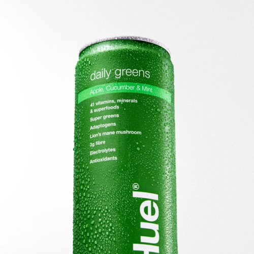 Close up of a Daily Greens Ready-to-drink can