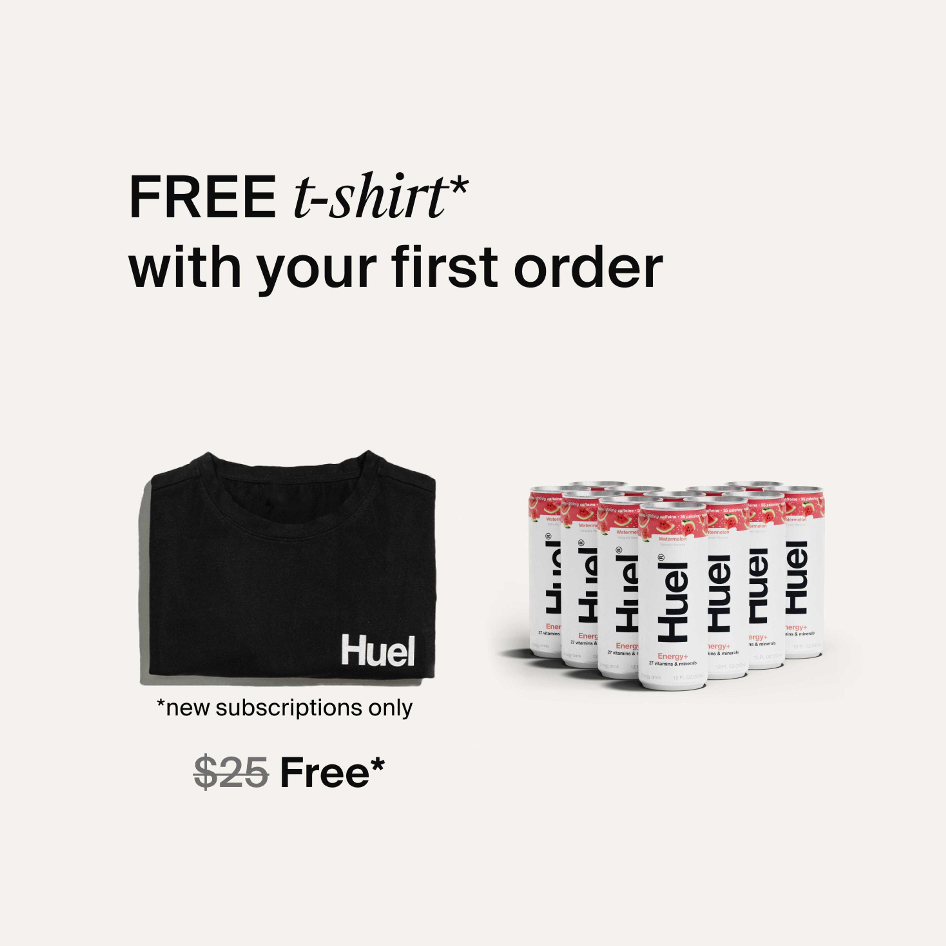 Free t-shirt with your first subscription order