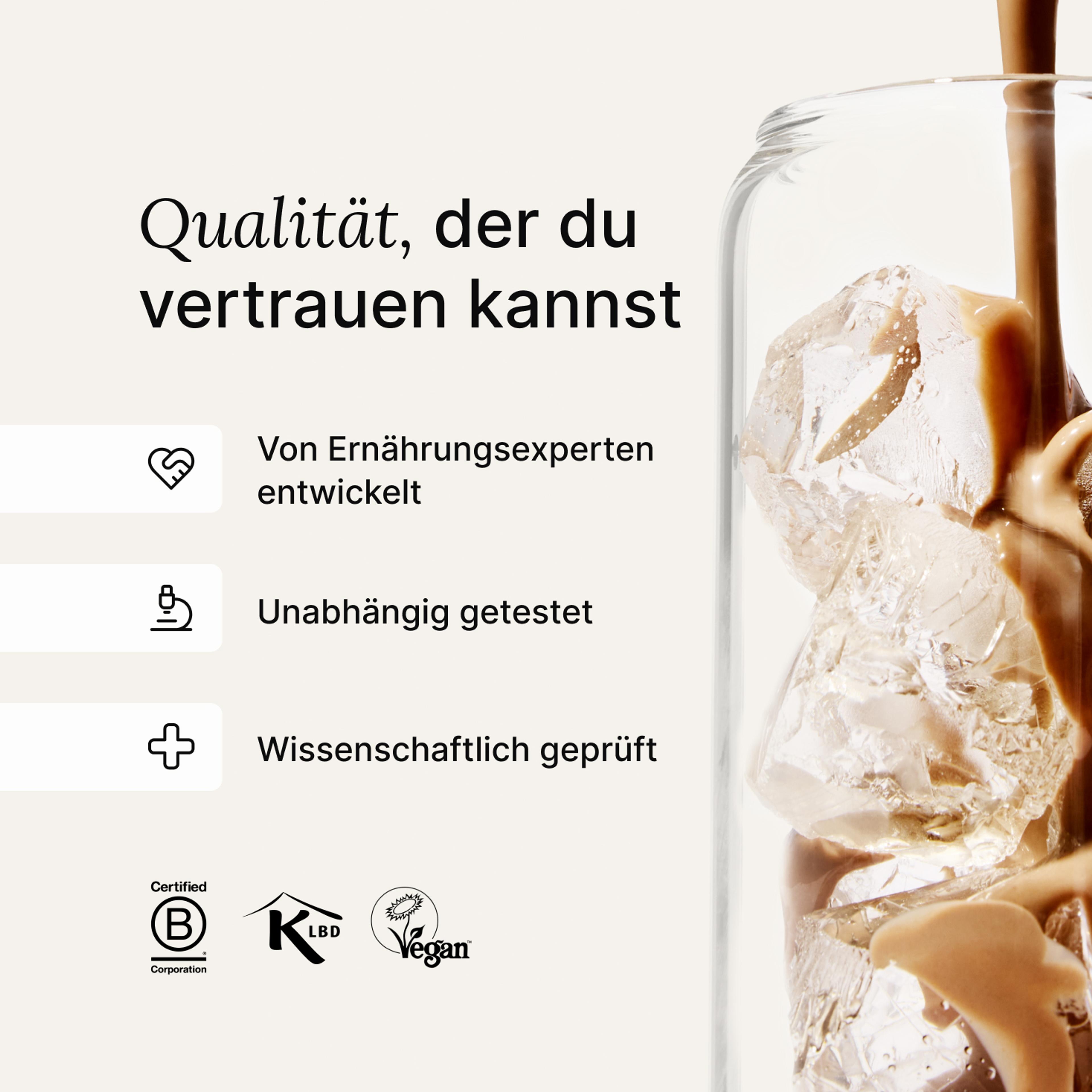 An image of Huel RTD being poured into a glass 