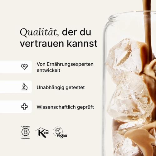 An image of Huel RTD being poured into a glass 