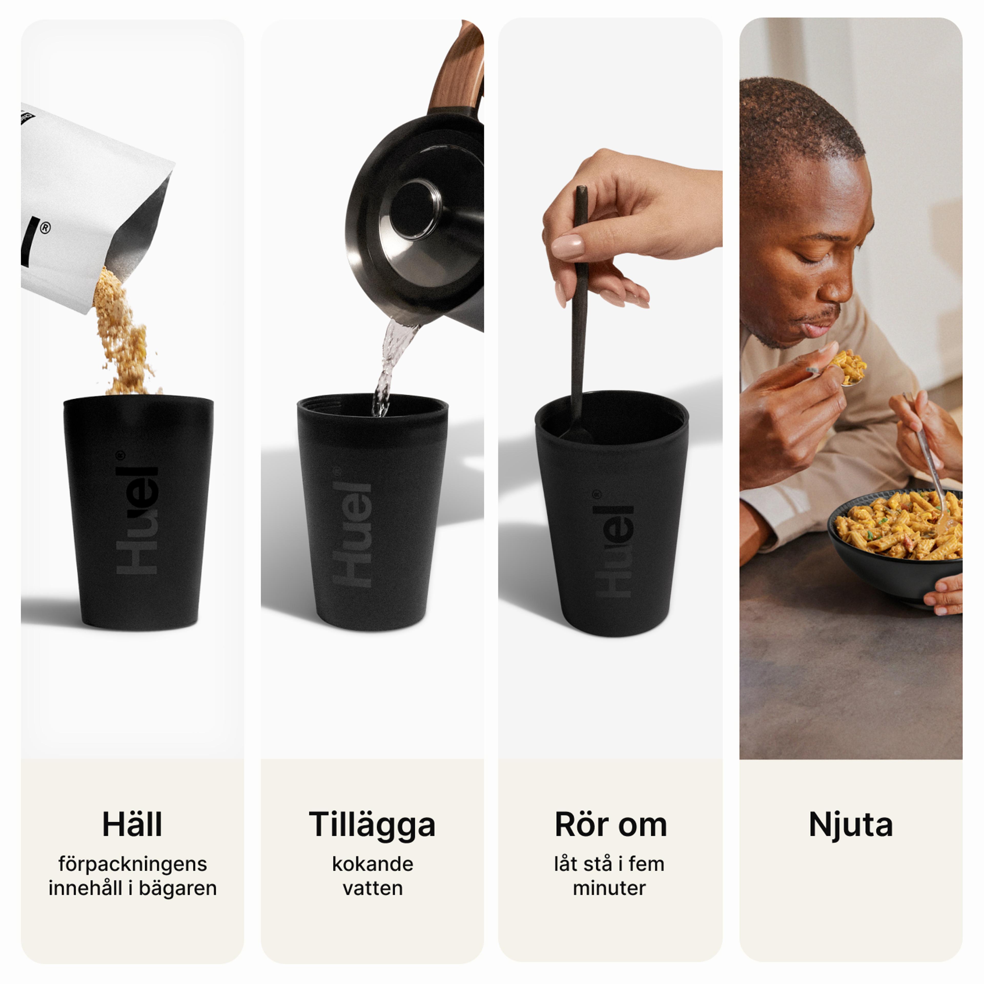 En steg-för-steg-guide för att göra Huel Hot & Savory 