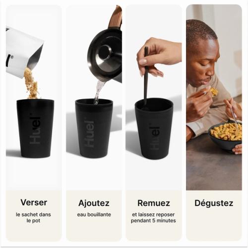 Un guide étape par étape pour préparer Huel Hot & Savoury 