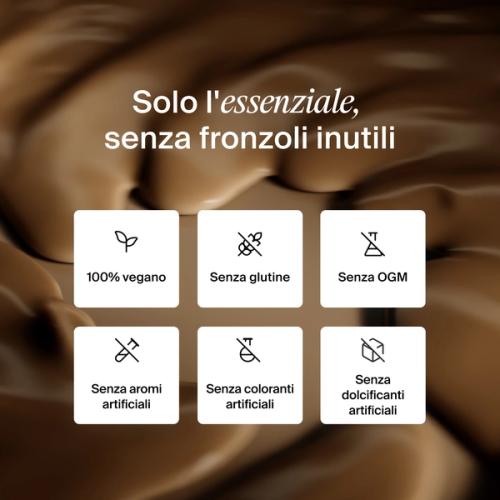 Un elenco dei benefici per la salute di Huel Lite Ready-to-drink, su uno sfondo con un primo piano al cioccolato
