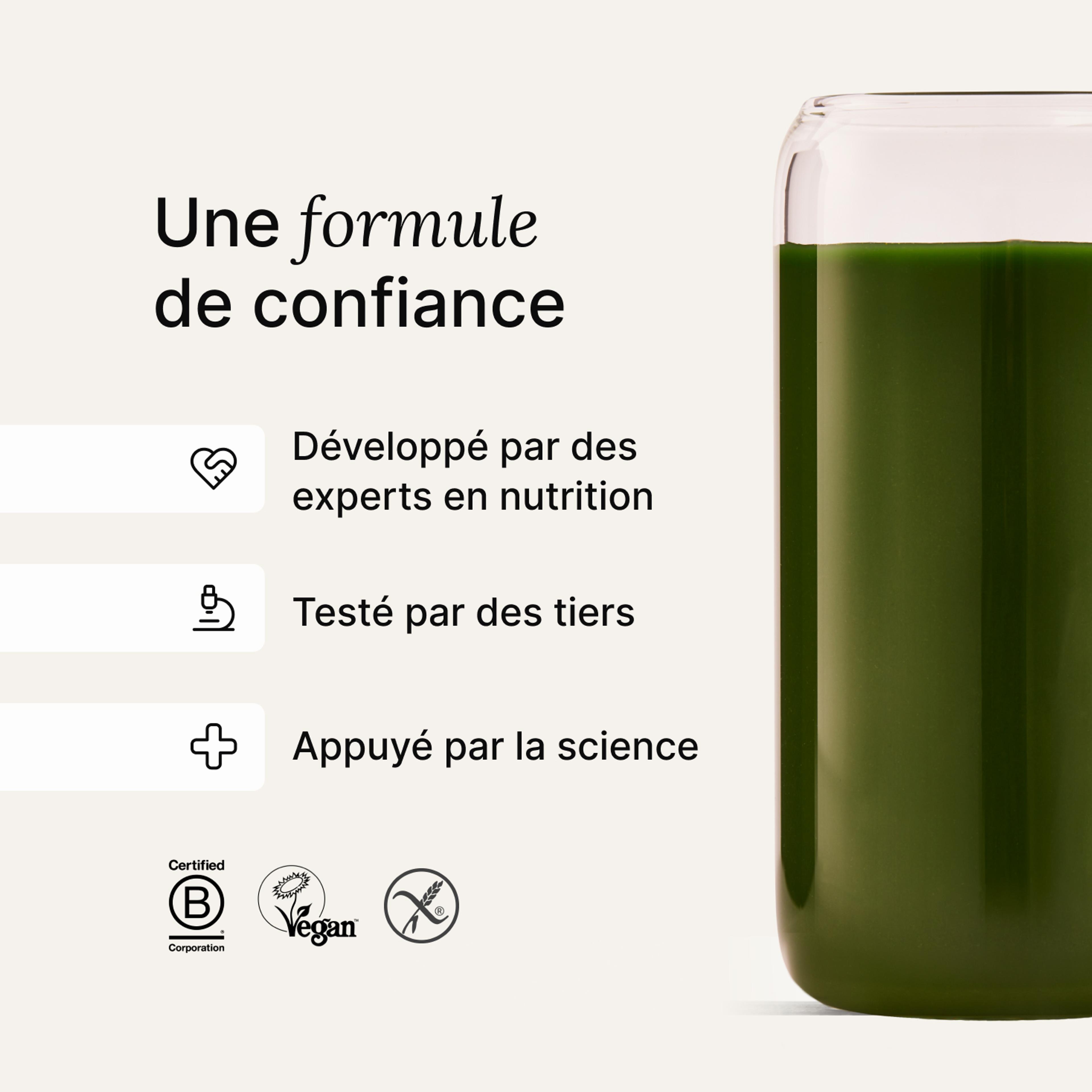 A formula you can trust- Developed by expert nutritionists, rigorously tested, backed by science 