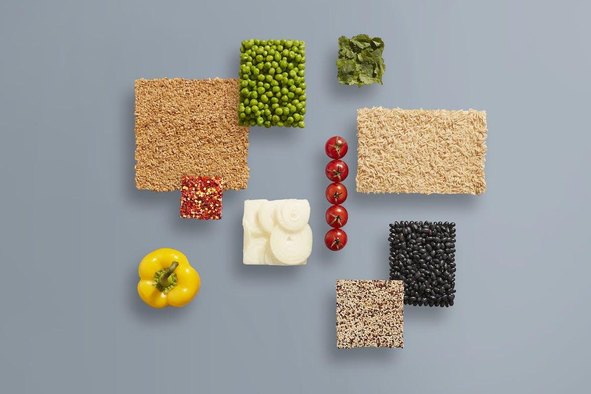 Image of grains, beans, and vegetables