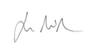 An image of Huel's CEO's James McMaster's signature