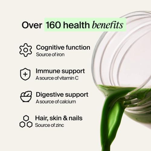 Health benefits like cognitive function, immune support, digestive support, and hair/skin/nails
